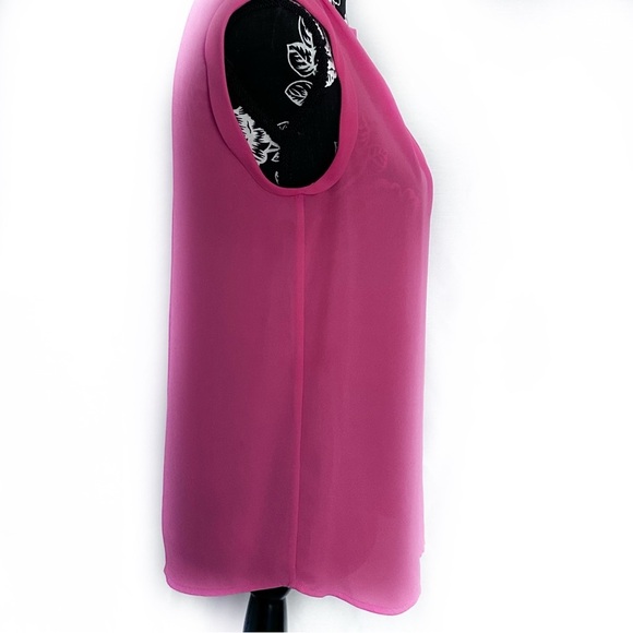 J. Crew Womens Top Sleeveless Deep Plunge Pullover Blouse Size 2 Pink-Fuchsia - Picture 8 of 10